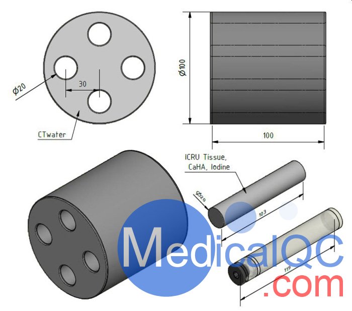 QRM-SCT光譜CT模體，QRM-SCT CT測(cè)試模體尺寸